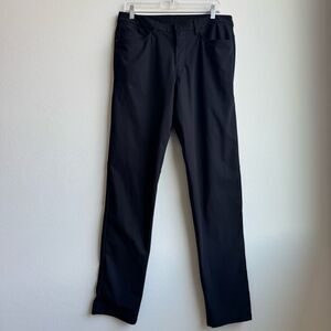 Lululemon ABC Pant Black Slim Travel Casual Work Size 33 X 34 DAMAGED